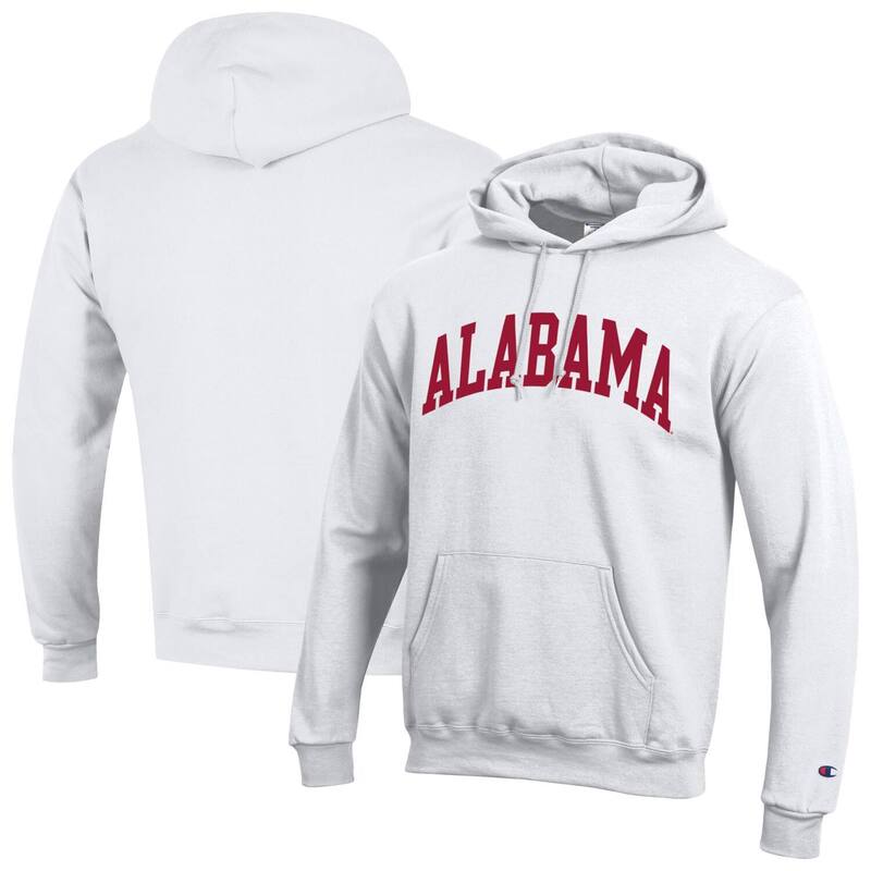 チャンピオン メンズ トップス Tシャツ フリース パーカー Men's Champion White Alabama Crimson Tide Basic Arch Fleece Pullover Hoodie Ala White ホワイト