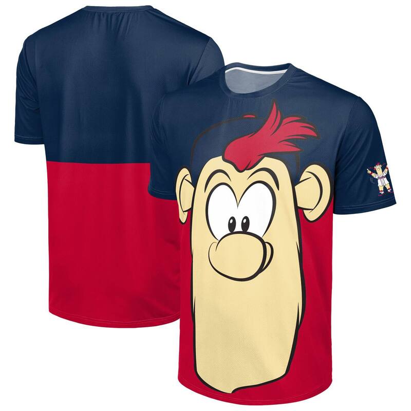 フォコ メンズ トップス Tシャツ ロゴ Men's FOCO Navy/Red Atlanta Braves Big Logo Mascot-Shirt Brv Navy ネイビー|ReVida 店