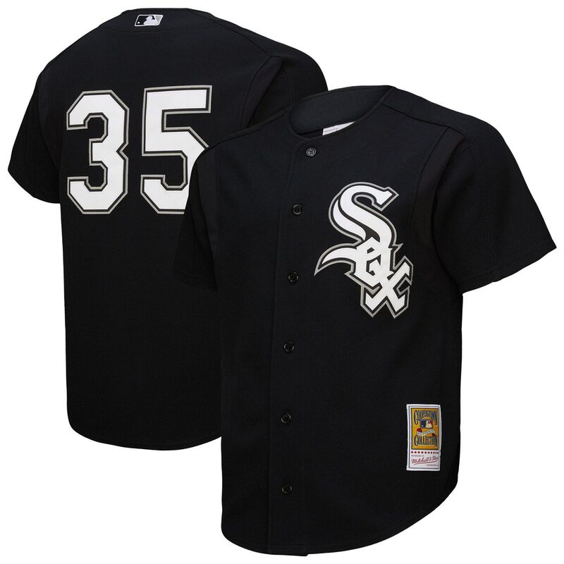 ミッチェル&ネス メンズ トップス Tシャツ ジャージー Men'sMitchell & Ness Frank Thomas Black Chicago White Sox Authentic Batting Practice Jersey Sox Black ブラック