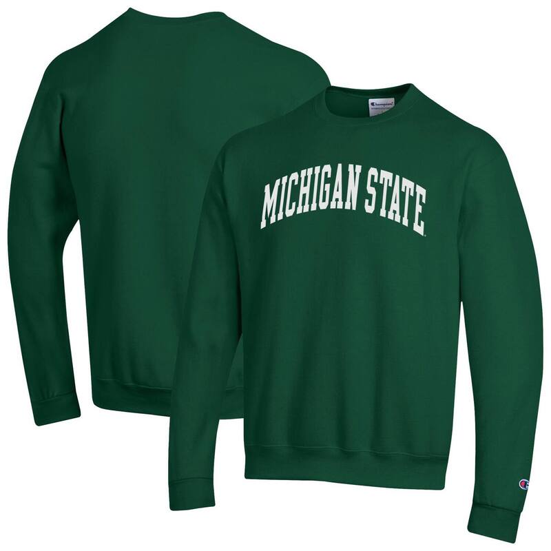 はやりっ児 メンズ トップス プルオーバー 汗水 フリース Men\u0027s Champion Green Michigan State Spartans Basic Arch Fleece Pullover Sweatshirt Msu Green 緑であること