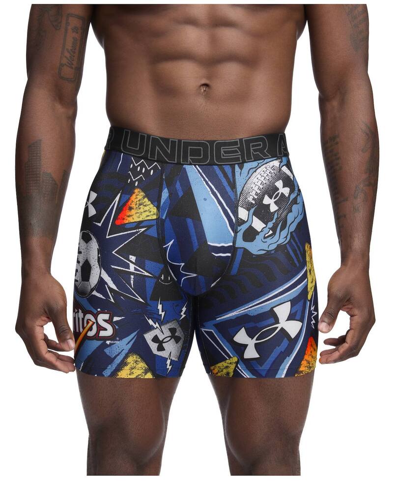 アンダーアーマー メンズ アンダーウェア ボクサーパンツ メッシュ Men's Under Armour 6-in. Performance Tech Mesh Collaboxer Brief Doritos｜ReVida 店