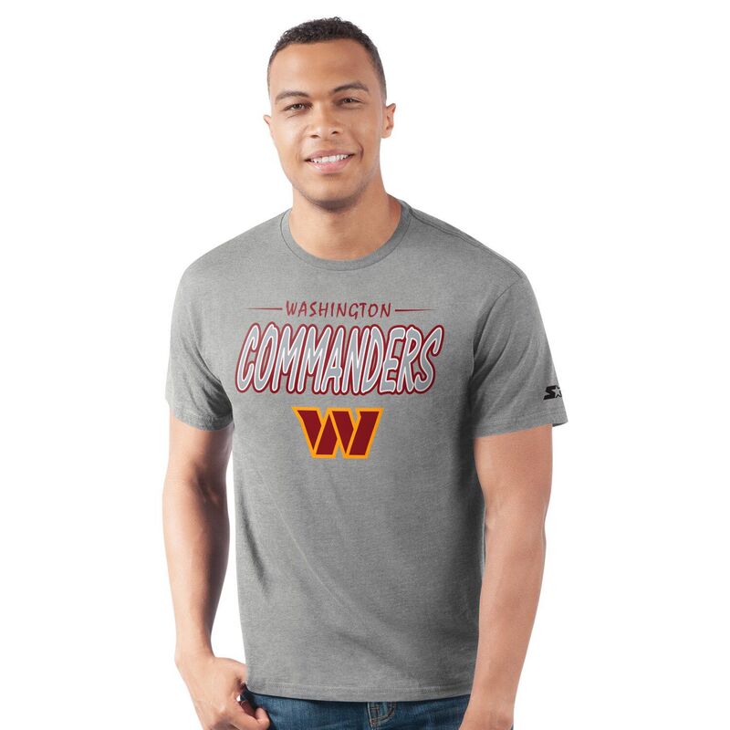 スターター メンズ トップス Tシャツ Men'starter Heather Gray Washington Commanders Prime Time T-Shirt Wft Grey グレー