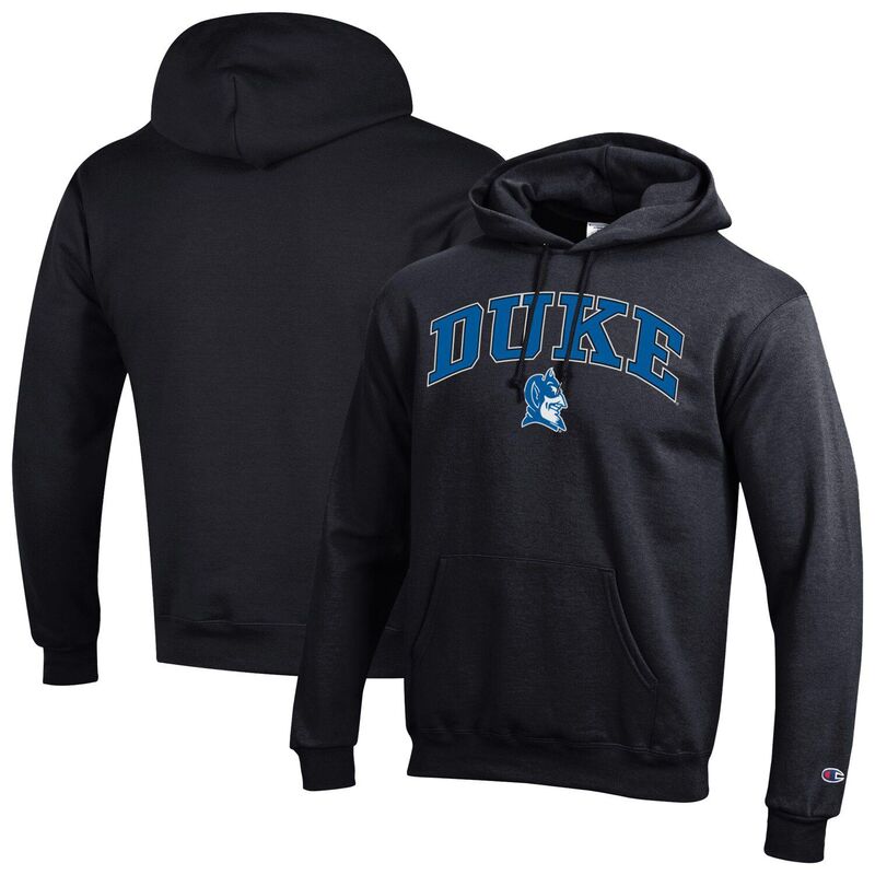 チャンピオン メンズ トップス Tシャツ ロゴ フリース パーカー Men'sChampion Black Duke Blue Devils Arched Logo Fleece Pullover Hoodie Duk Black ブラック
