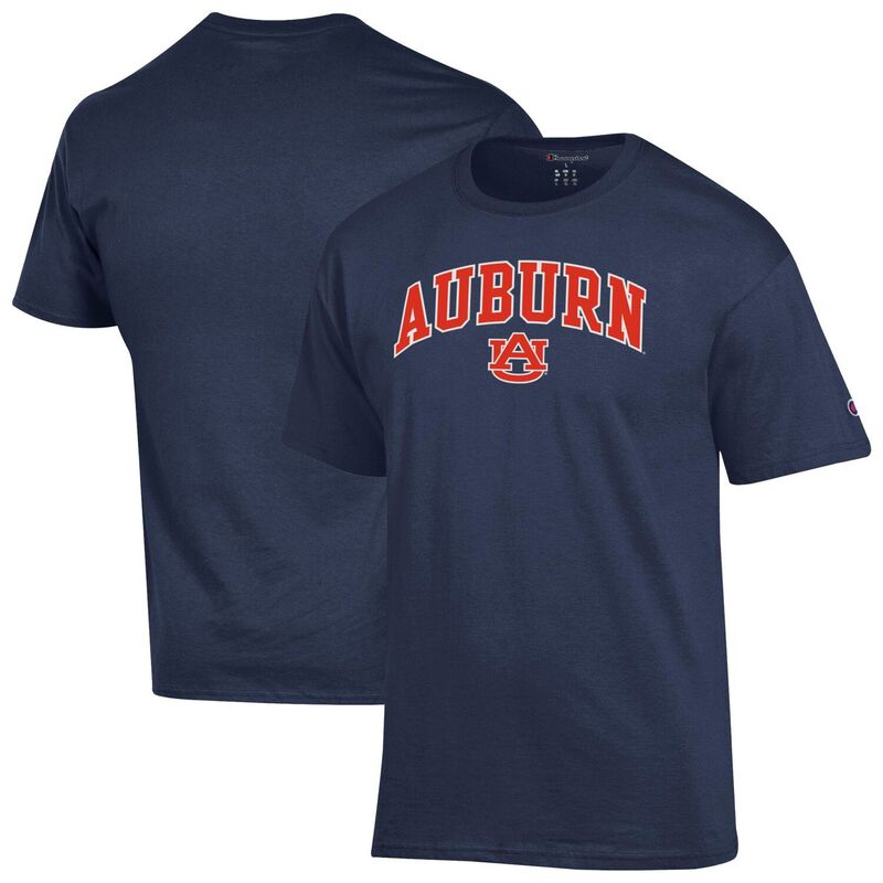 チャンピオン メンズ トップス Tシャツ ロゴ MenChampionavy Auburn Tigers Arch Over Logo T-Shirt Aub Navy ネイビー