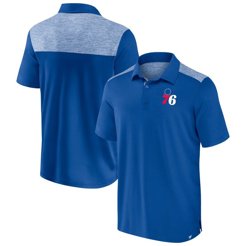 ファナティクス メンズ トップス Tシャツ ポロシャツ Men's Fanatics Royal Philadelphia 76ers Iconic Brushed Blocked Polo 76r Blue ブルー