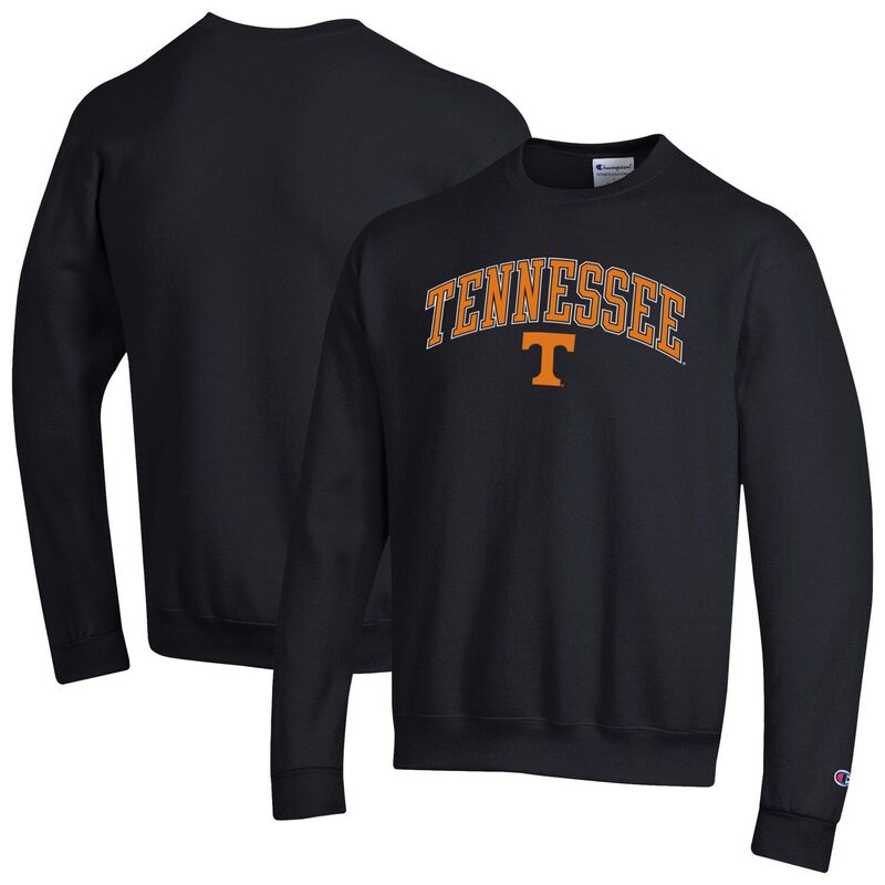 はやりっ児 メンズ トップス プルオーバー 汗水 ロゴタイプ Men\u0027sChampion Black Tennessee Volunteers Arch Over Logo Pullover Sweatshirten Black 黒いこと