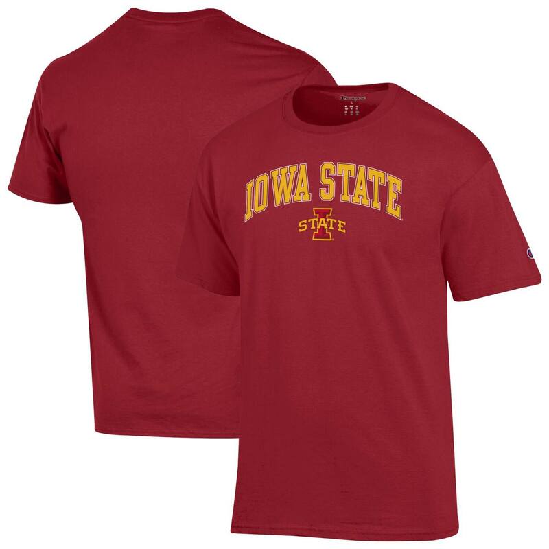 チャンピオン メンズ トップス Tシャツ ロゴ Men'sChampion Cardinal Iowa State Cyclones Arch Over Logo T-Shirt Isu Red レッド 7,585円