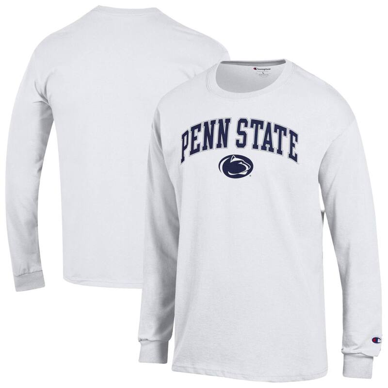 チャンピオン メンズ トップス Tシャツ ロゴ Men'sChampion White Penn State Nittany Lions Arch Over Logo Long Sleeve T-Shirt Pst White ホワイト 9,485円