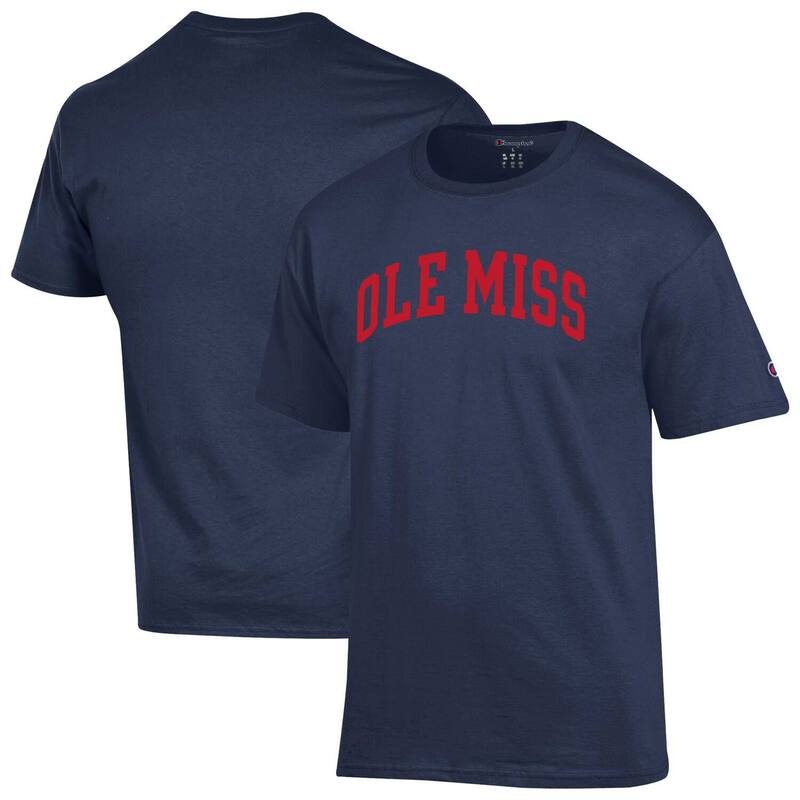 チャンピオン メンズ トップス Tシャツ Men's Championavy Ole Miss Rebels Basic Arch T-Shirt Ole Navy ネイビー