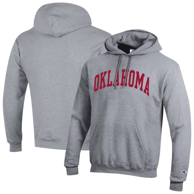 チャンピオン メンズ トップス Tシャツ フリース パーカー Men's Champion Heather Gray Oklahoma Sooners Basic Arch Fleece Pullover Hoodie Okl Grey グレー