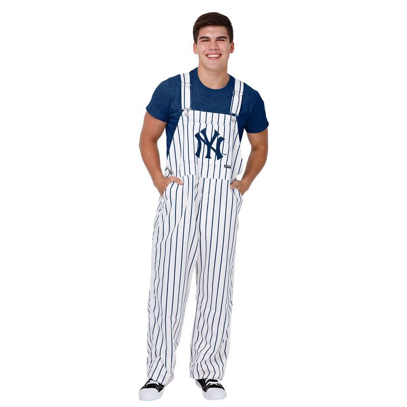 フォコ メンズ ボトムス カジュアルパンツ オーバーオール Men'sFOCO White New York Yankees Pinstripe Bib Overalls Ynk White ホワイト