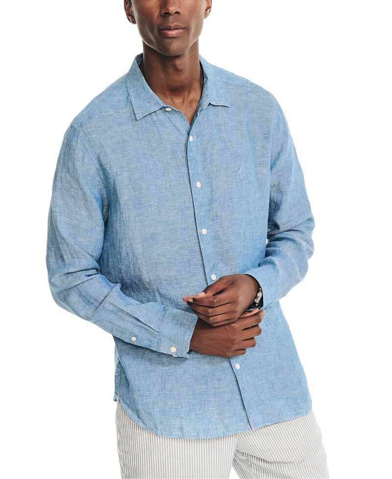 ナウティカ メンズ トップス Tシャツ Men's Nautica Long Sleeve Solid Shirt Blue ブルー