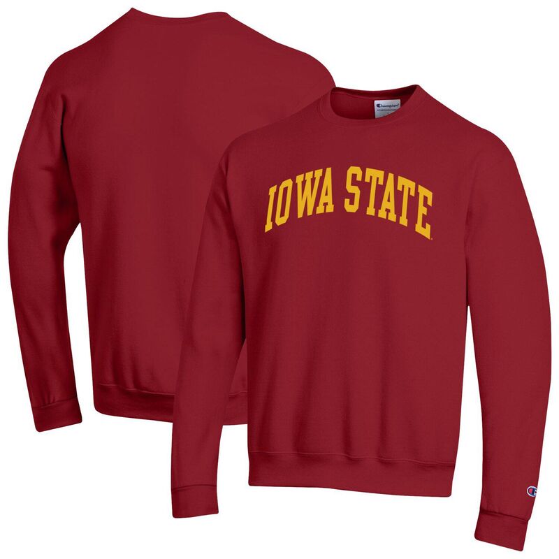 はやりっ児 メンズ トップス プルオーバー 汗水 フリース Men\u0027s Champion Cardinal Iowa State Cyclones Basic Arch Fleece Pullover Sweatshirt Isu Red 赤いこと