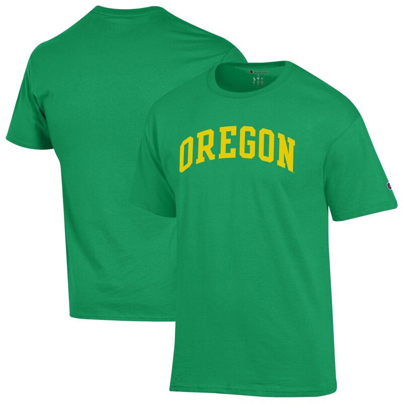 チャンピオン メンズ トップス Tシャツ Men's Champion Green Oregon Ducks Basic Arch T-Shirt Uoo Green グリーン|ReVida 店