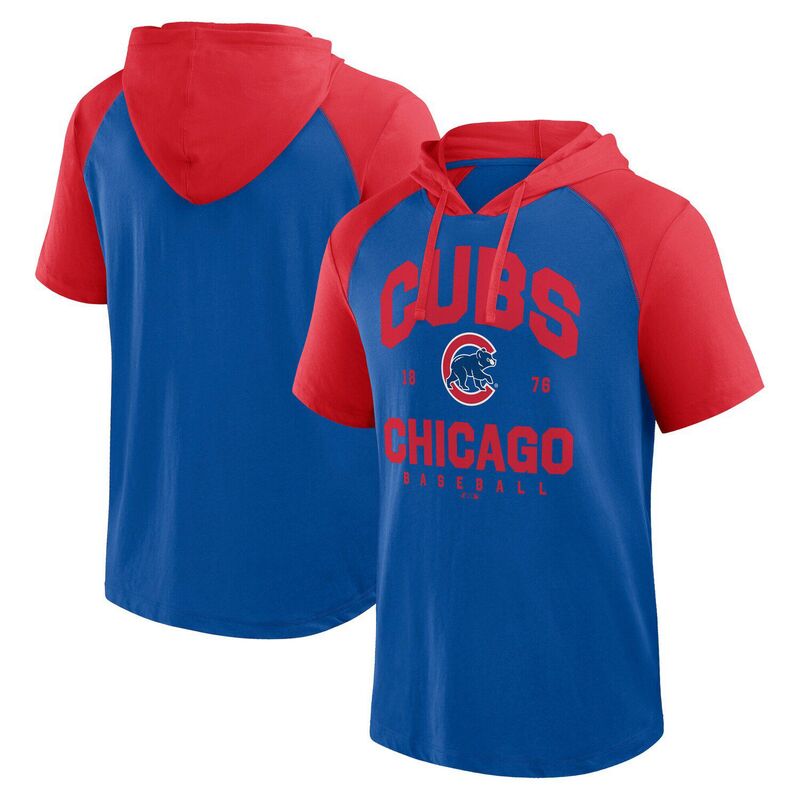 ファナティクス メンズ トップス Tシャツ パーカー Men'sFanatics Royal Chicago Cubs Prime Raglan Short Sleeve Hoodie T-Shirt Cublue ブルー|ReVida 店