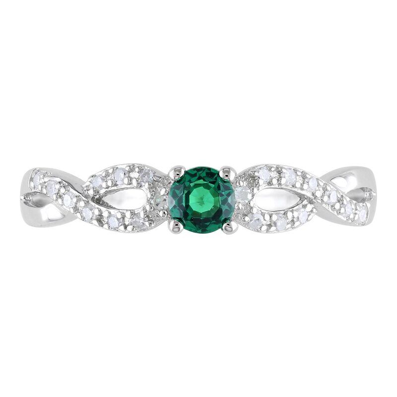 ステラ グレース レディース アクセサリー リング Stella Grace Sterling Silver Lab-Created Emerald andiamond Accent Infinity Ringreen グリーン｜ReVida 店
