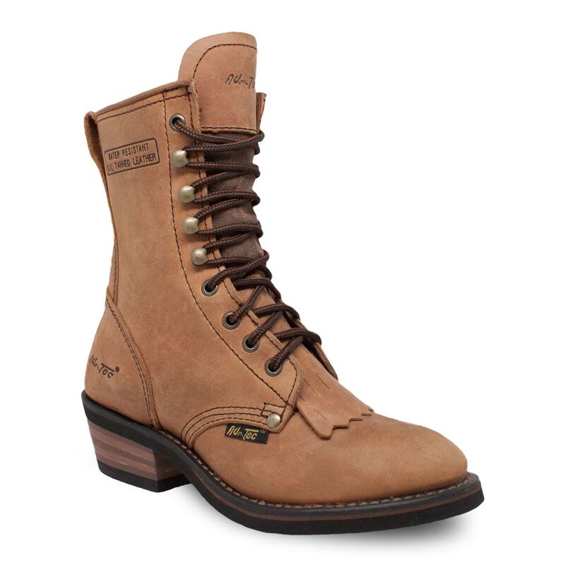 所在地テック レディース シューズ ブーツ・レインブーツ AdTec 8224 Women\u0027s Wateresistant Packer Work Boots Tan タン その他-ブーツ