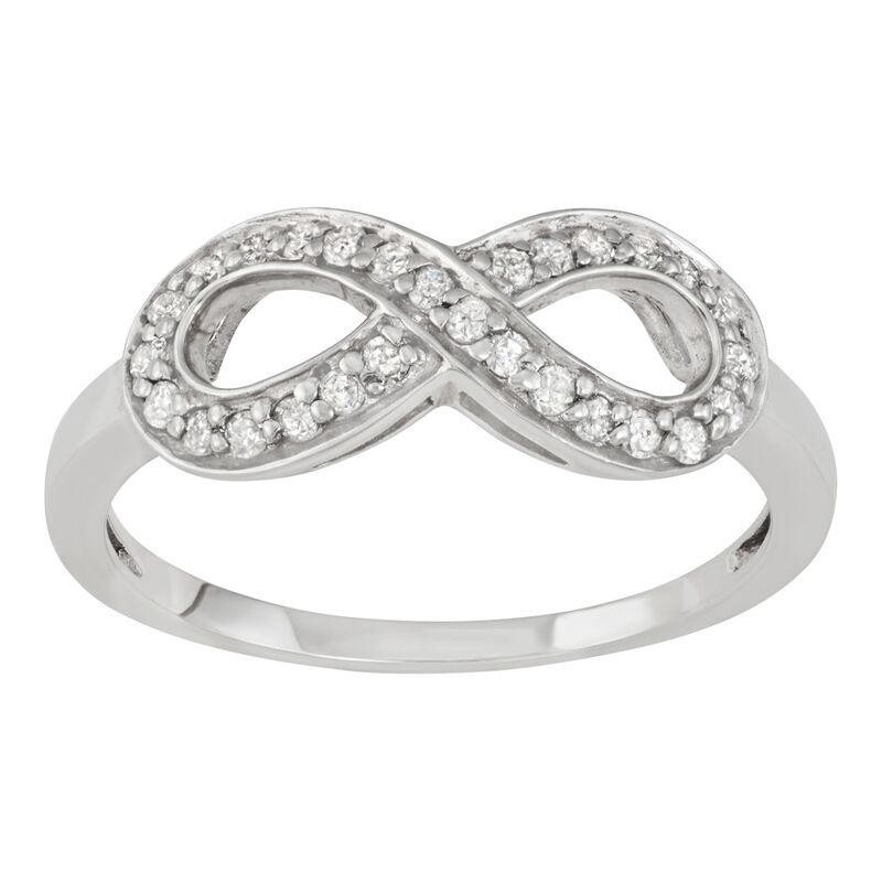 アンブランデッド レディース アクセサリー リング Unbranded Sterling Silver 1/4 Carat.W. Diamond Infinity Ring Sterling Silver シルバー