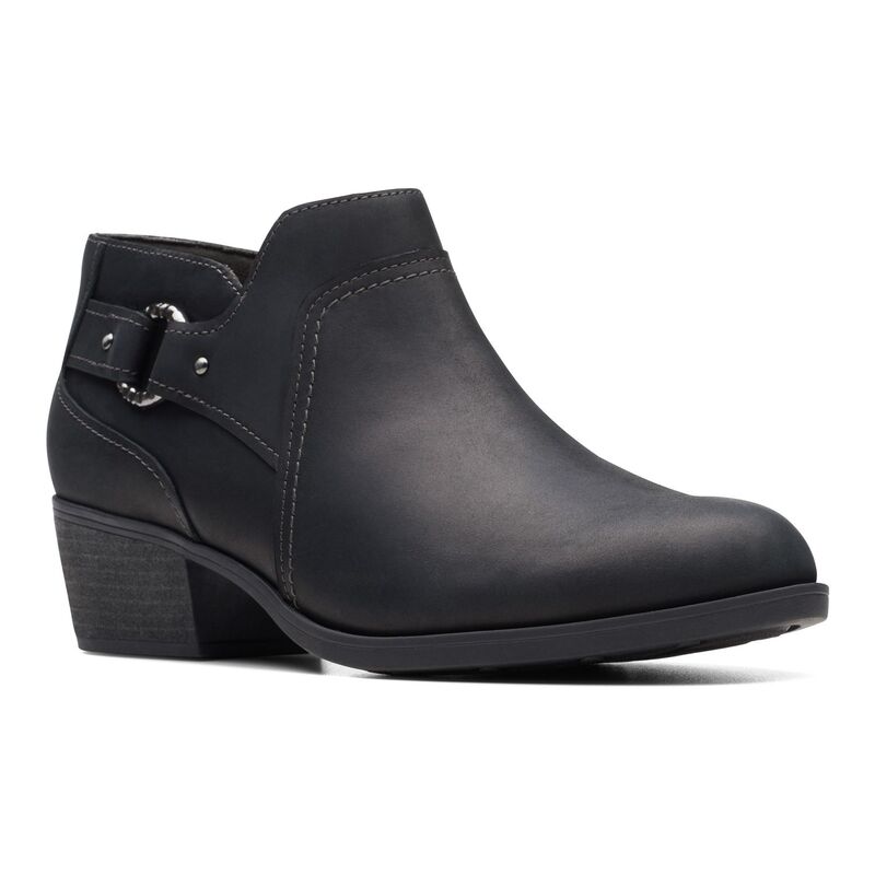 クラークス レディース シューズ ブーツ・レインブーツ レザー ClarksR Charlten Grace Women's Leather Dress Boots Black ブラック|ReVida 店