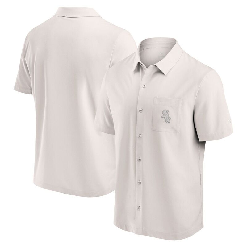 【送料無料】 ファナティクス メンズ Tシャツ トップス Men's Fanatics Cream Chicago White Sox Front Office Button-Up Shirt Sox Beige