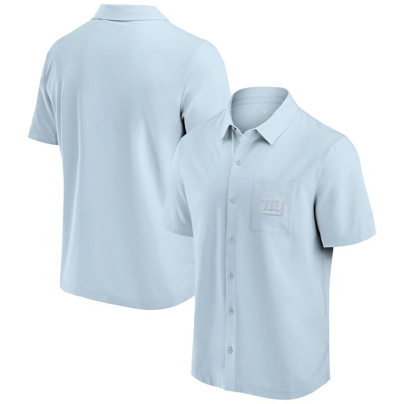 【送料無料】 ファナティクス メンズ Tシャツ トップス Men's Fanatics Light Blue New York Giants Front Office Button-Up Shirt Gia Light