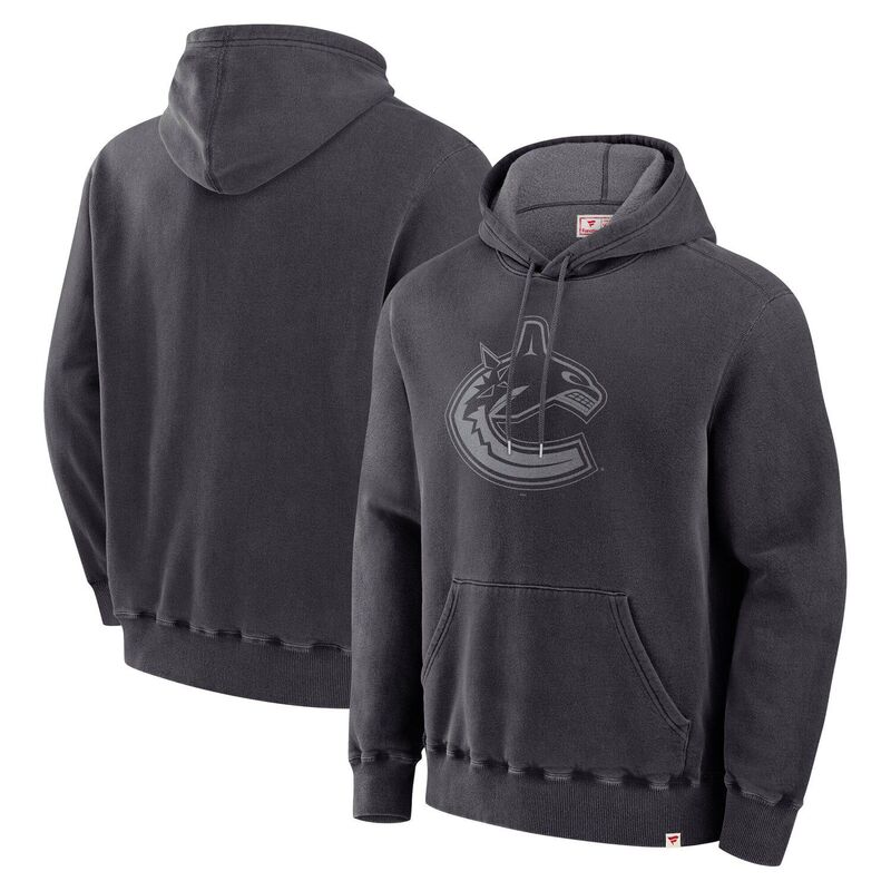 【送料無料】 ファナティクス メンズ Tシャツ トップス Men's Fanatics Black Vancouver Canucks Made in Canada Pullover Hoodie Cnk Black