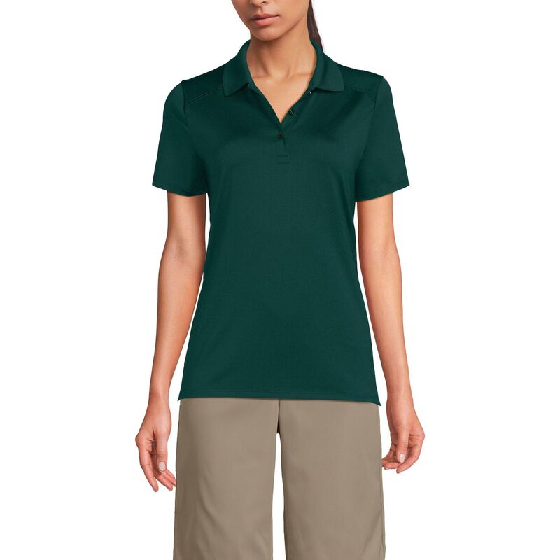ランズエンド レディース トップス Tシャツ ポロシャツ ミニ Women's Lands' End Short Sleeve Feminine Fit Rapidry Polo Shirt Evergreen