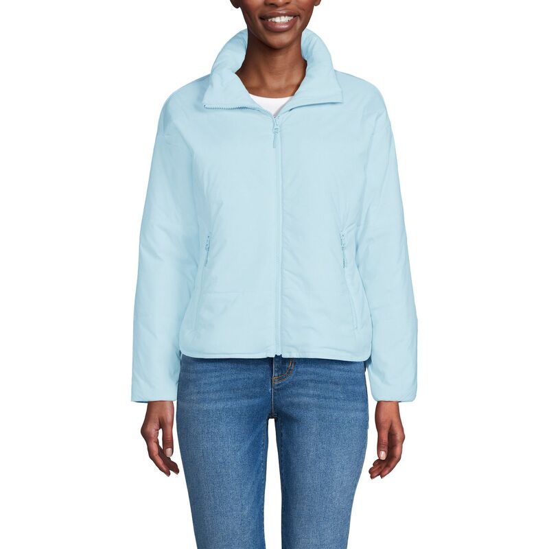 ランズエンド レディース アウター ジャケット・ブルゾン Women's Lands' End WanderFree Insulated Jacket Sunwashed Blue ブルー
