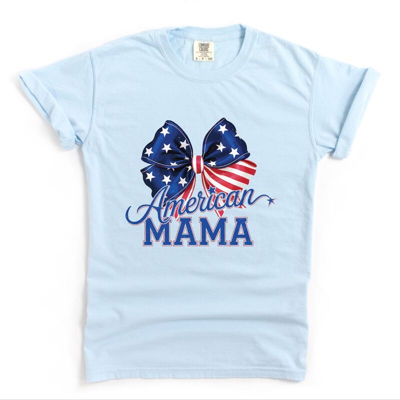 Simply Sage Market レディース トップス ティーシャツ Simply Sage Market American Mama Coquette Garment Dyed Tee Chambray サルヴィア Tシャツ・カットソー-レディースファッション