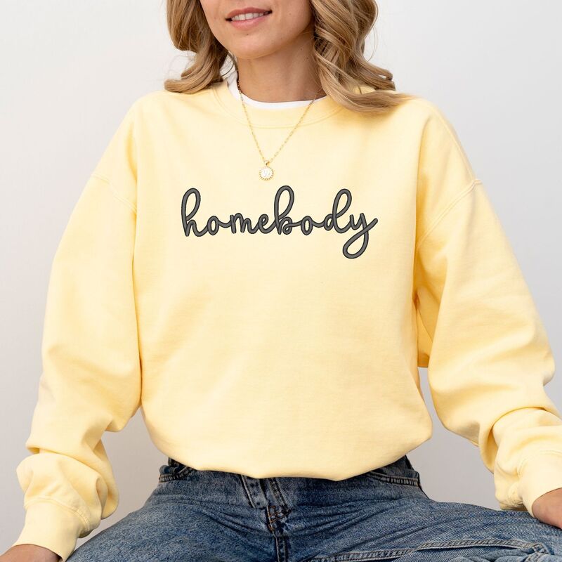 Simply Sage Market レディース トップス Tシャツ 刺繍 Simply Sage Market Embroidered Homebody Cursive XL Watermelon Butter