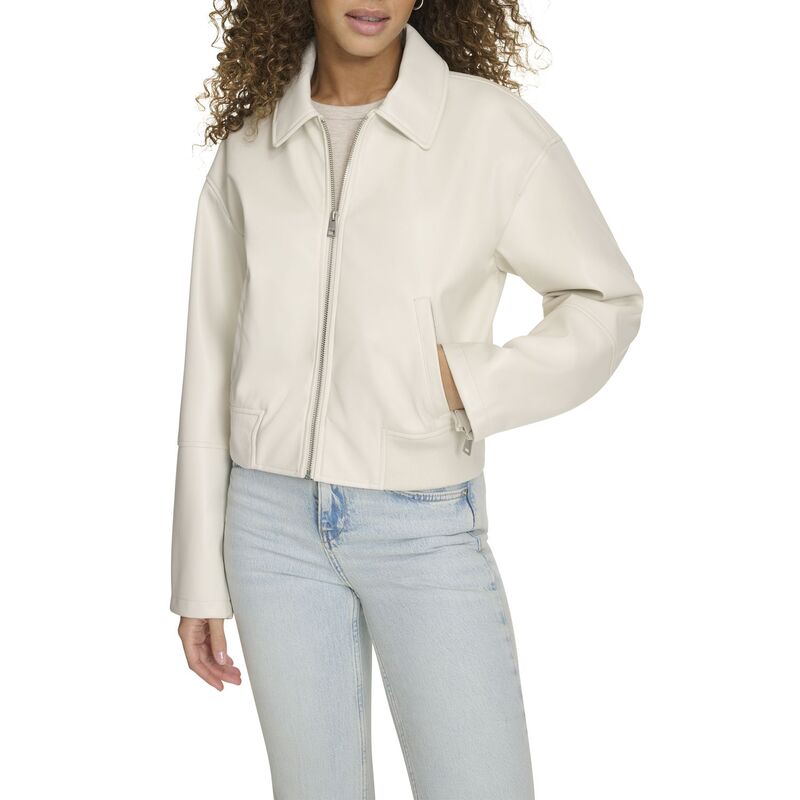 リーバイス レディース アウター ジャケット・ブルゾン レザー フェイクレザー Women's Levi's Faux Leather Bomber Jacket Oyster 20,146円