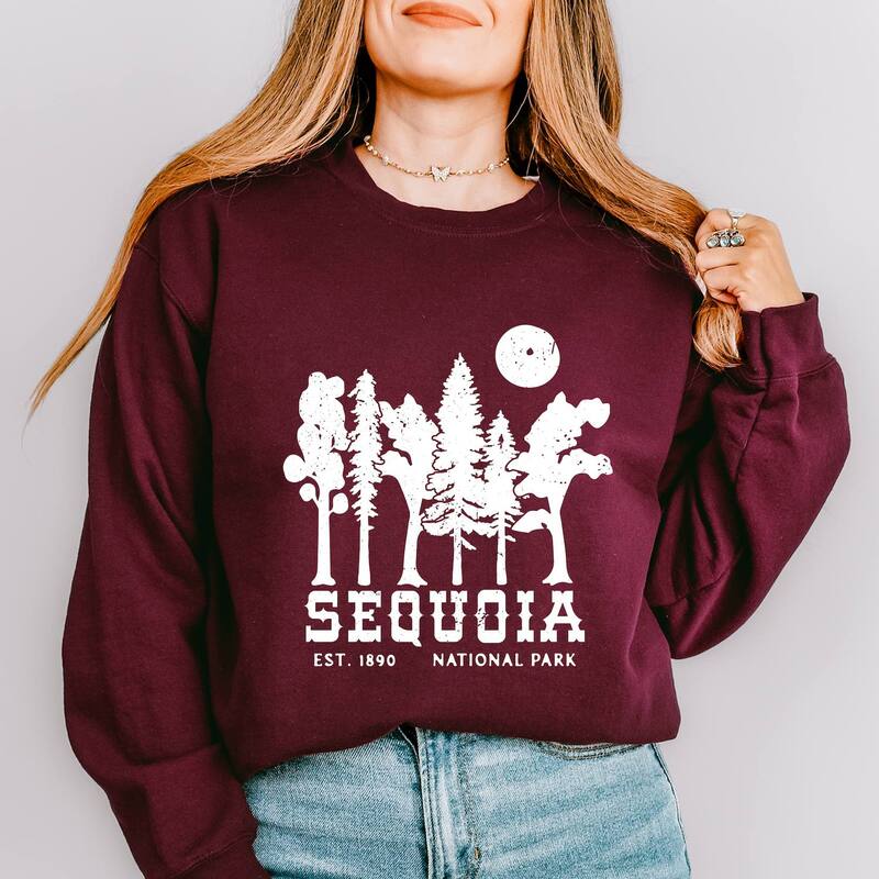 Simply Sage Market レディース トップス Tシャツ ヴィンテージ スウェット Simply Sage Market Vintage Sequoia National Park Sweatshirt Maroon マルーン