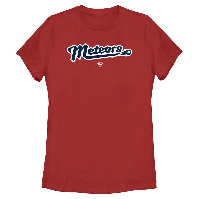 アニメキャラクター レディース トップス Tシャツ グラフィック Licensed Character Juniors' DComicsuperman Meteors Graphic Tee Red レッド
