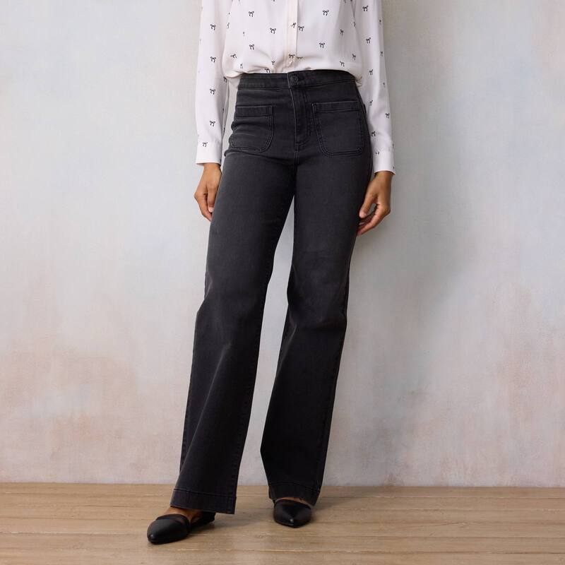 LC Lauren Conrad レディース ボトムス デニムパンツ ワイドレッグ Women's LC Lauren Conrad Super High Rise Wide Leg Denim Trousers Myra Wash デニム｜ReVida 店