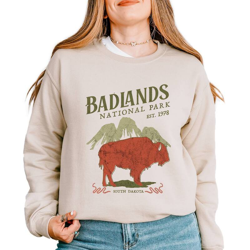 Simply Sage Market レディース トップス Tシャツ スウェット Simply Sage Market Badlands National Park Est. 1978 Sweatshirt Dust セージ
