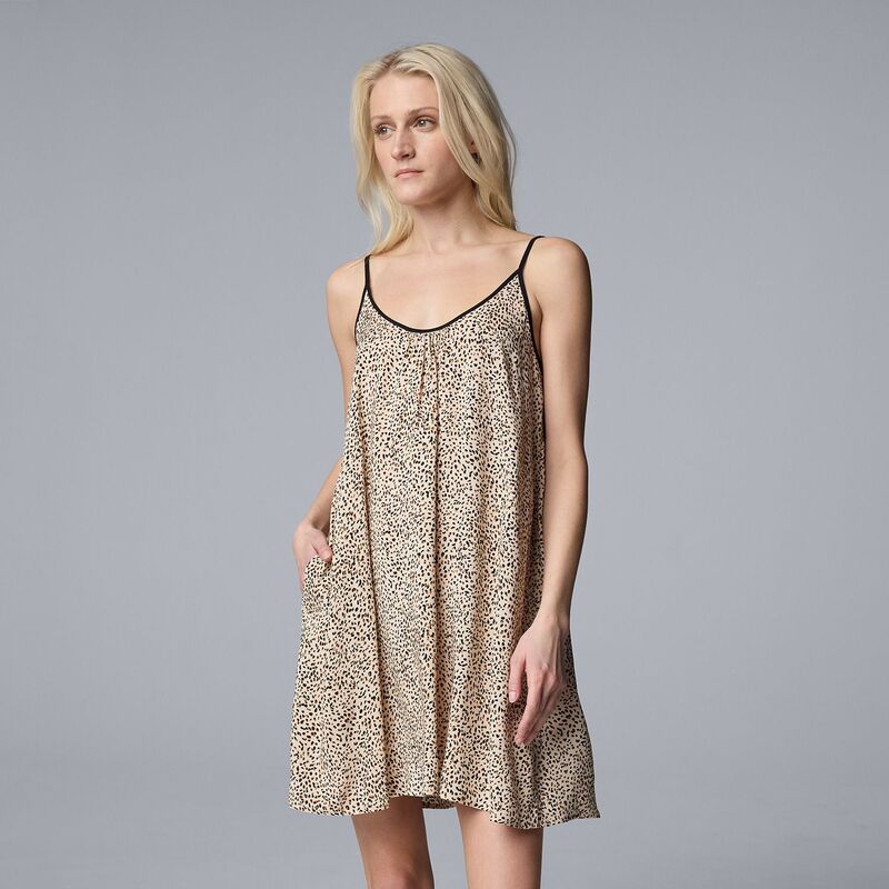 ヴェラウォン レディース アンダーウェア ナイトウェア Women'simply Vera Wang Plain Weave Chemise Natural Animal アニマル｜ReVida 店