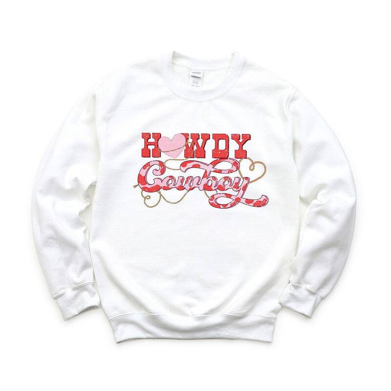 Simply Sage Market レディース トップス Tシャツ スウェット Simply Sage Market Howdy Cowboy Sweatshirt White ホワイト