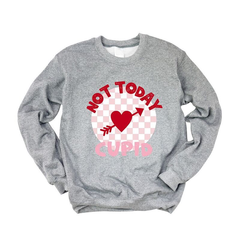 Simply Sage Market レディース トップス Tシャツ スウェット Simply Sage Market Notoday Cupid Checkered Sweatshirt Graphite グラファイト