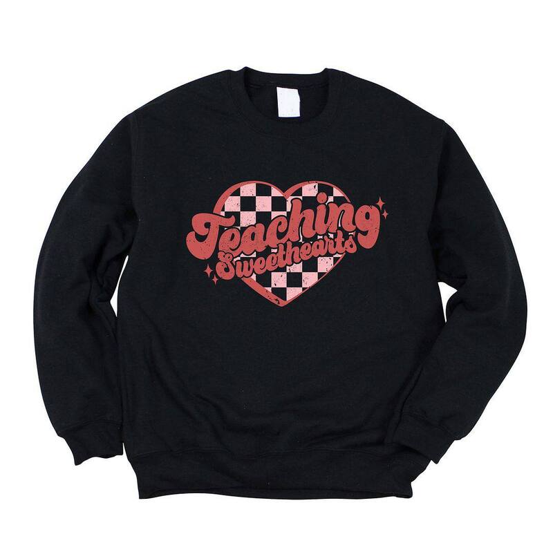 Simply Sage Market レディース トップス Tシャツ スウェット Simply Sage Marketeaching Sweethearts Checkered Heartsweatshirt Midnight チェック