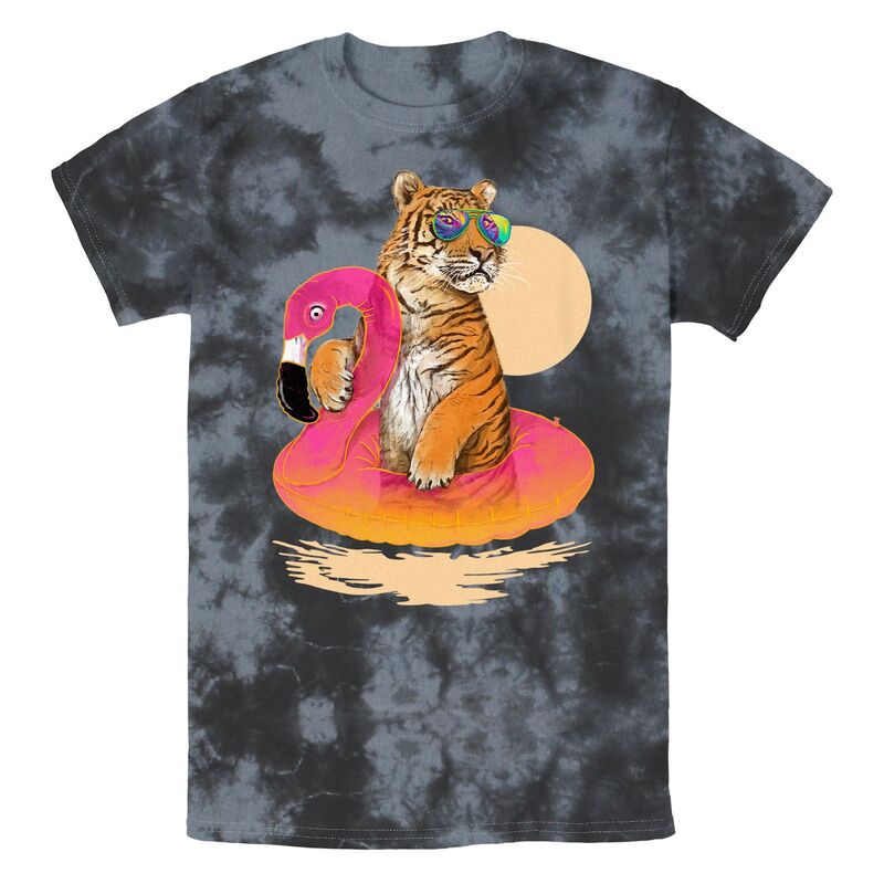 アニメキャラクター メンズ トップス Tシャツ グラフィック Licensed Character Men Tiger Chillin By The Pool Graphic Tee Black Charcoal ブラック