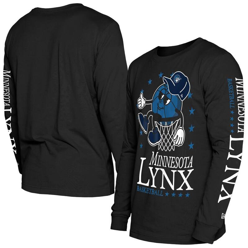 ニューエラ メンズ トップス Tシャツ Men's New Era Black Minnesota Lynx Old School Sport Long Sleeve T-Shirt Wnblack ブラック