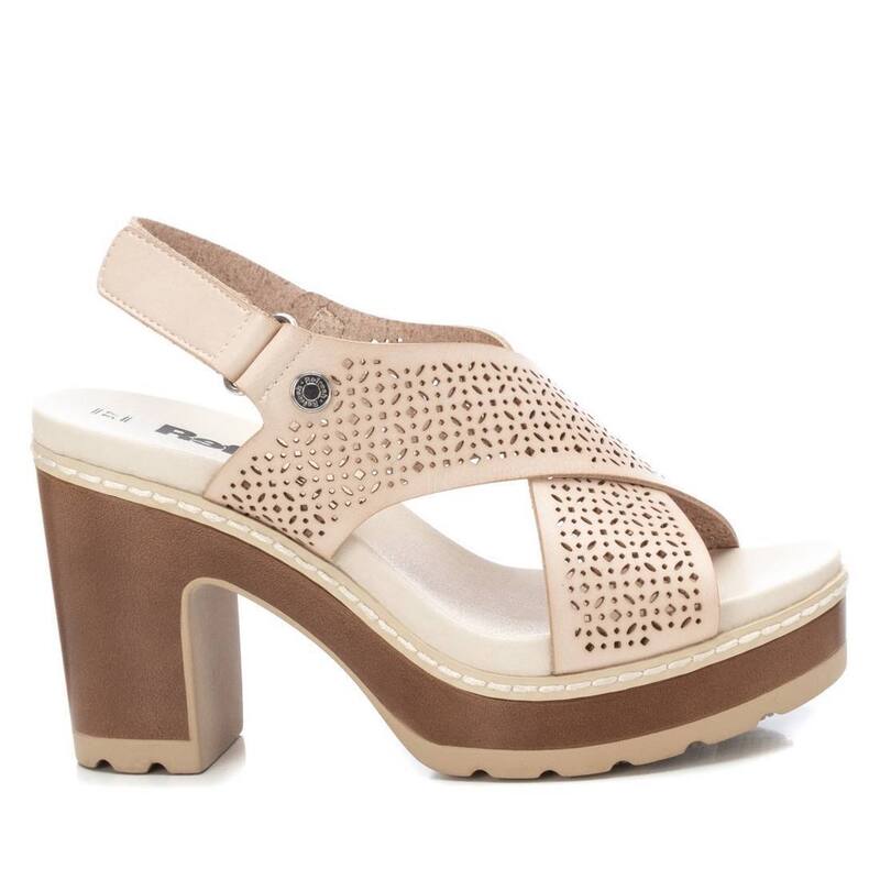 リフレッシュ レディース シューズ サンダル ヒール Refresh Women's Crosstrap Heeled Sandals By XTI 170778 Ivory アイボリー