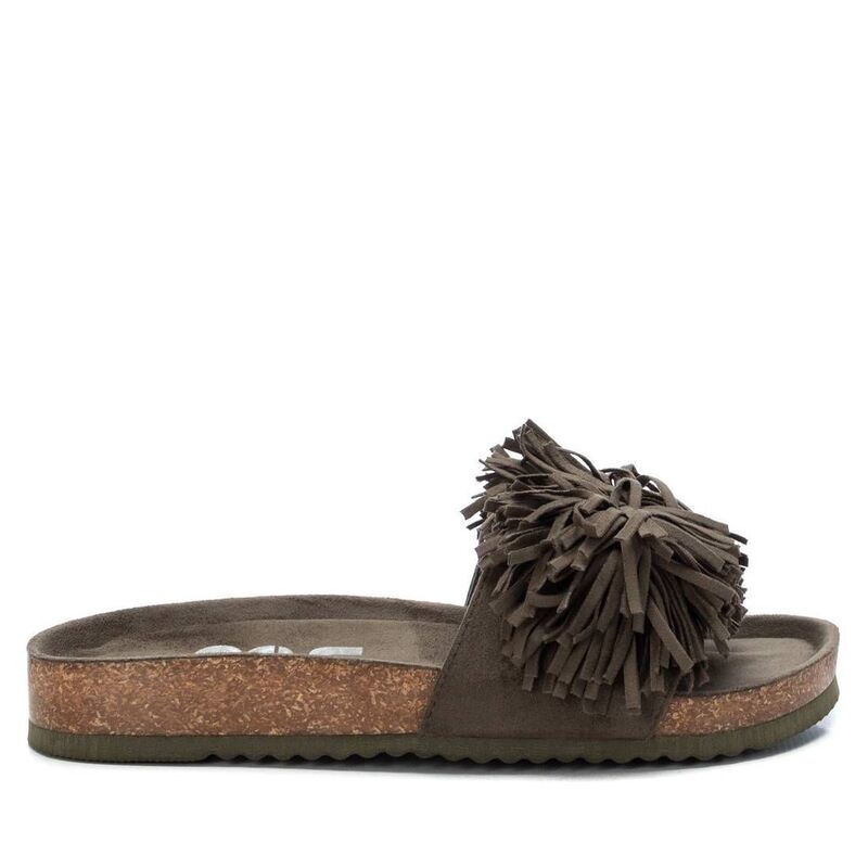 キシタイ レディース シューズ サンダル スエード Women'suede Flat Sandals By XTI 79105 Green グリーン