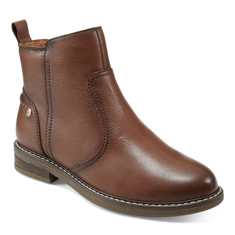 イージースピリット レディース シューズ ブーツ・レインブーツ アンクル なめし革 Easy Spirit Juna Women\u0027s Leather Ankle Boots Medium Brown Leather 赤銅色 レディース靴-ブーツ-靴
