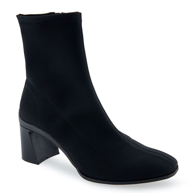 エアロソールズ レディース シューズ ブーツ・レインブーツ Aerosoles Corinda Women\u0027s Mid-Calf Boots Black Stretch 黒いこと レディース靴-靴-その他