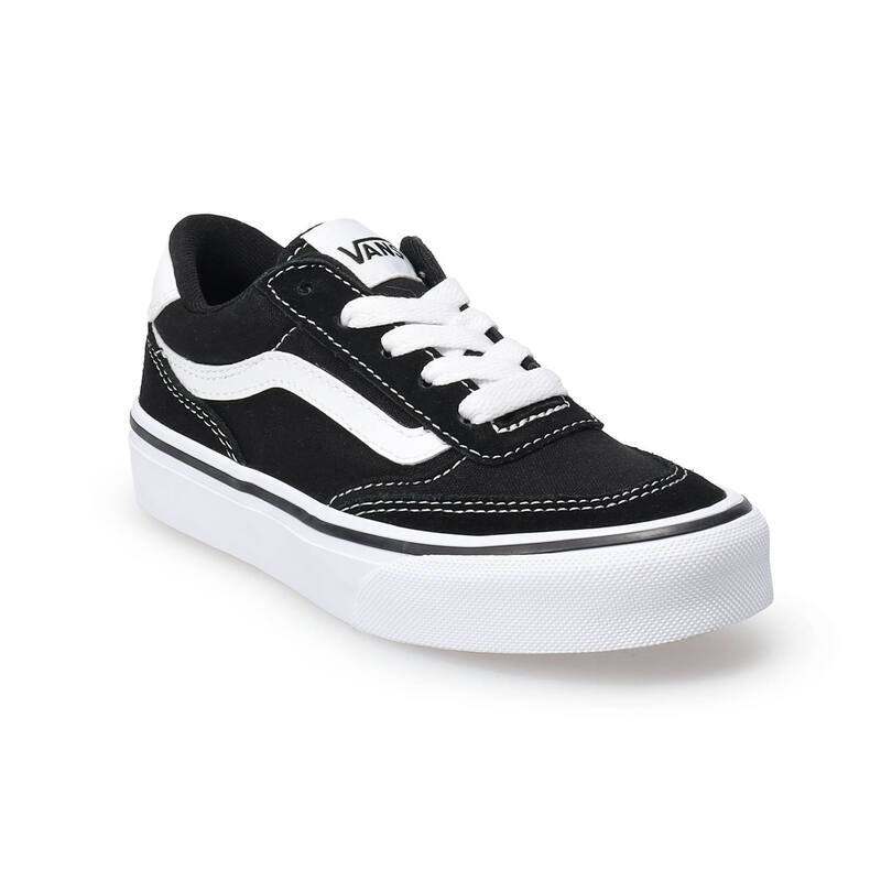 バンズ レディース シューズ スニーカー Vans Brooklyn LS Kids' Shoes Black White ホワイト｜ReVida 店