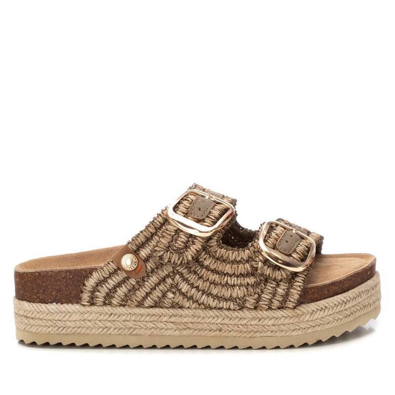 リフレッシュ レディース シューズ サンダル プラットフォーム Refresh Women's Footbed Jute Wrapped Platform Sandals By Xti 172720 Taupe トープ