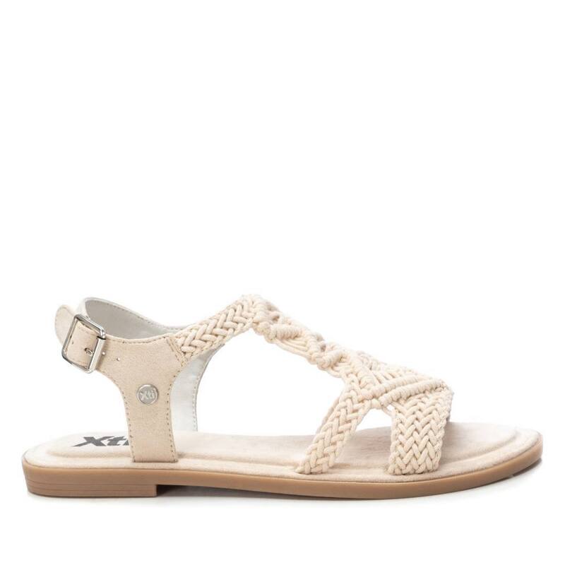 キシタイ レディース シューズ サンダル Women's Braided Strap Flat Sandals By XTI Light Beige 14127301 Beige ベージュ