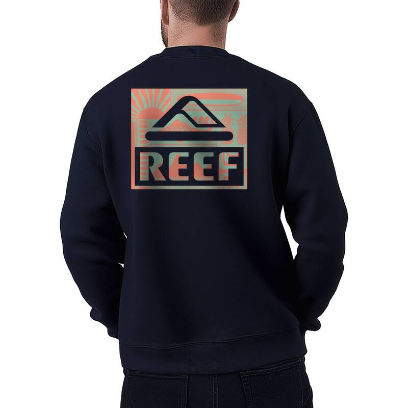 リーフ メンズ トップス Tシャツ スウェット フリース Men's REEF Rhythm Crew Fleece Sweatshirt Navy ネイビー