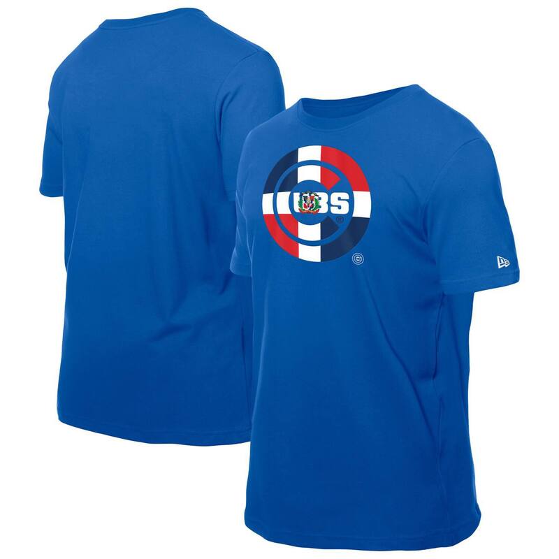ニューエラ メンズ トップス Tシャツ ミニ ロゴ Men's New Era Royal Chicago Cubs Dominican Republic Flag Logo T-Shirt Cublue ブルー